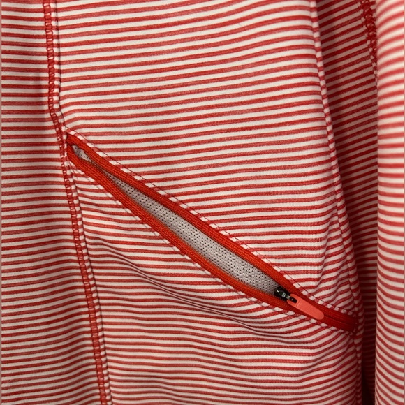 Duluth Trading Co Womens Pier Genius Full Zip Tunic Size X Small Orange Stripes - Picture 4 of 7